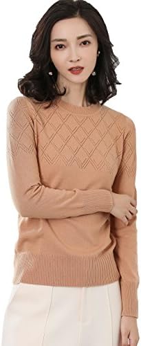 Xiouli Knitwear Ladies' Cashmere Jumper Round Neck Pullover Sweater Tops18U7254