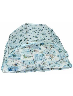 ans single bed 86*182 printed blue color Mosquito Net