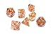 Dice DND Polyhedral Dice Set RPG Dice for Dungeons and Dragons Pathfinder Role Playing Games Table Games Transparent Dice with Glitter & Silver Red Petal Dice