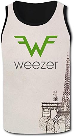 VINCROL 3D Weezer Logo Stylish Tank Top Tight Sports Fitness Male Vest L