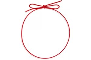 WILD GREEN HORSE WGH Stretch Loops with Pre-Tied Bows, Elastic Cord Ribbon, Gift Box Bows, Elastic Ribbon String for Gifts, Box, Craft, Bags - Red Matte - Pack 50 Units (10", Red)