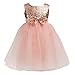 Merry Day Flower Girl Dress for Wedding Birthday Party Pageant,Fluffy Tulle with Sequin,Soft Lining No Itch,0-10T