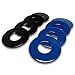 4 Blue/4 Black Powder Coated Replacement 2-1/2 Washer Toss Pitching Game Washers - High Gloss!