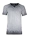 ZIMEGO Dream Supply Men's V-Cut Neck Oil Washed Raglan T-Shirts