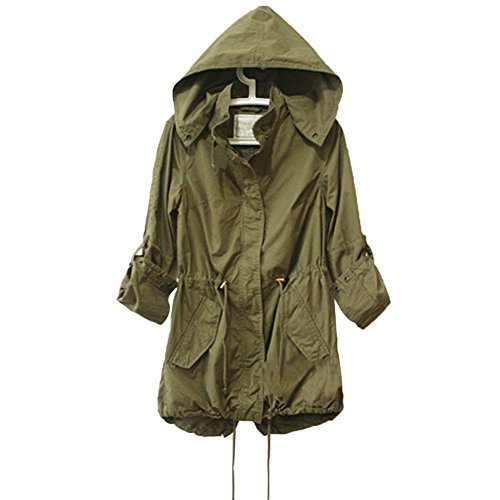 olive green drawstring jacket