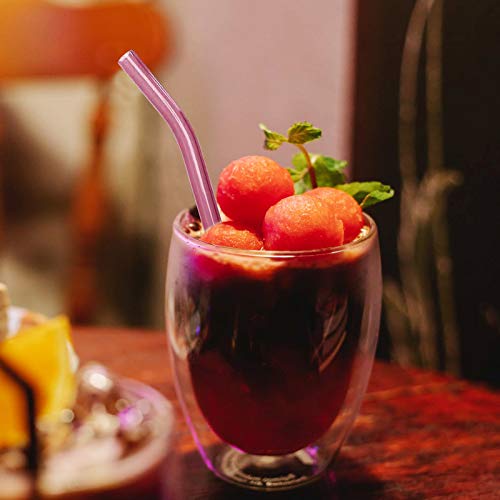 Strohhalme Glas Bunt Wiederverwendbar Glasstrohalme,Breite Bunt Glas Strohhalm Trinkhalme Glas für Cocktails,Smoothie… – Bild 6