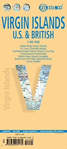 Download Laminated Virgin Islands (U.S. & British) Map by Borch (English Edition)