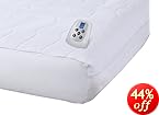 Serta Plush Velour Electric Heated Mattress Pad with Programmable Digital Controller, Queen Size, White