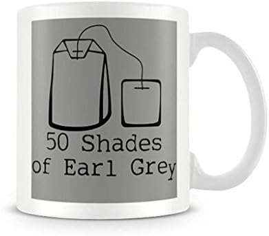 Emana 50 shades of Earl Grey gift printed mugs cup Portrait Ceramic Mug Water Cup White Coffee Mugs