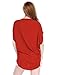 Allegra K Women Cat T Shirt Dolman Sleeve Loose Summer Tops Red S