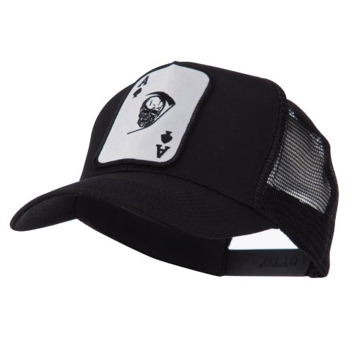 Skull and Choppers Embroidered Military Patched Mesh Cap - Death Ace OSFM