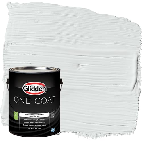 Glidden Interior Paint + Primer: Blue/Gray Glimpse, One Coat, Eggshell, 1-Quart