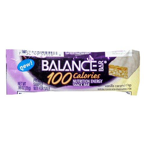 Balance bar 100 calorie vanilla caramel crisp Energy snack bar soy protein crisps (soy protein isolate, tapioca starch, salt) (750049599408)