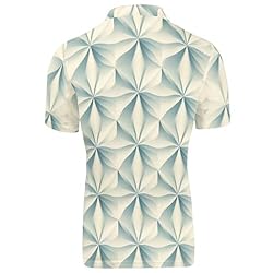 HUGS IDEA Geometric Pattern Mens Golf Shirt for