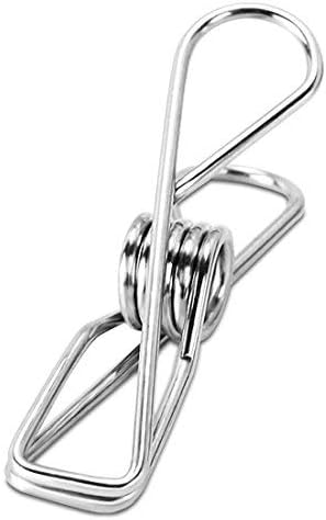 ITOWE Clothespin 2.2" pin,60 Pack Stainless Steel Wire Clip,Durable Metal pin for Clothesline Utility pin for Laundry,Kitchen,Backyard,Outdoor Clothes Drying,Bag Sealing,Room Decorating, Office pin