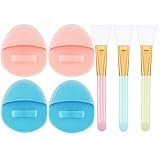 4 Pack Soft Silicone Face Brush Skin Cleansing Brush - Facial Cleansing Pad Manual Facial Cleansing Brush, Deep Cleaning Brush for Sensitive Skin, Silicone Face Cleanser and Massager Brush
