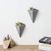MyGift Modern Triangle Shaped Wall Mounted Cement Planters, Set of 2thumb 1
