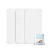 TILLYOU Portable Quilted Changing Pad Liners Waterproof, Ultra Soft Thick Breathable Changing Table Cover Liners, 11.5