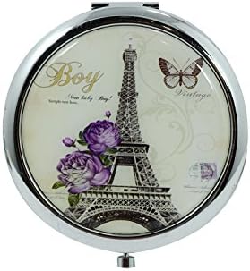 Paris Eiffel Tower Vintage Art Double Side Compact Mirror (B)