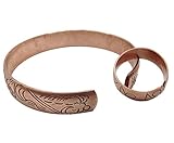 100% Pure Copper Tibetan Healing Bracelet and Ring Set. Unisex, Hand Made High Gauge Copper
