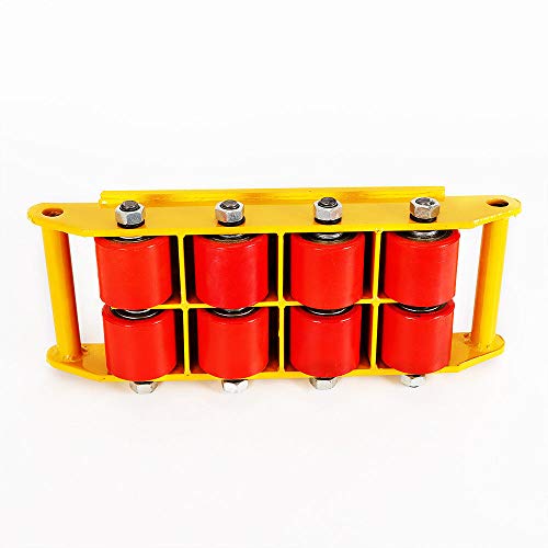 12 Ton Machinery Mover,Heavy Duty Machine Dolly Skate 8-Rollers Machinery Mover 360°Rotation for Warehousing Distribution Transportation USA Stock (Yellow) - Thumbnail 7