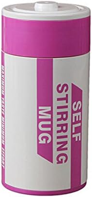 OmeGod Classical Novel Self-Stirring Roll Film/Battery Cup - Creative Stainless Steel Thermos Mug, 12 Ounce Great for Drinking Beverage and Water, Ideal Gift for All (Red, Stirring Battery)