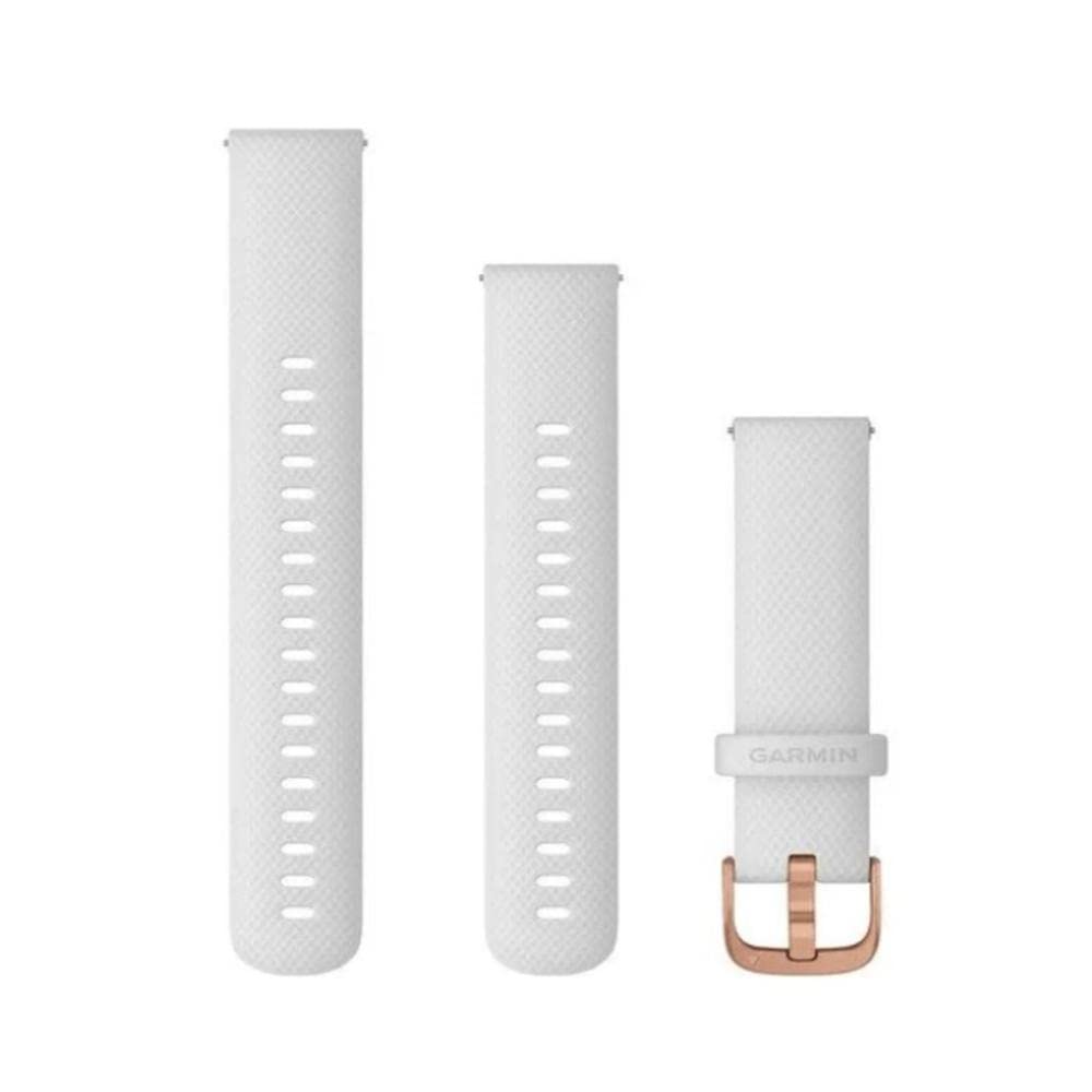 Garmin Quick Release Bands (18 mm) - White with Rose Gold Hardware — image 1