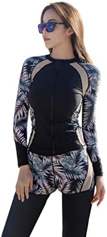 卓抜 Armoto 水着 レディース ラッシュガード タンキニ 体型カバー 大きいサイズ 長袖 フィットネス パンツ セット 競泳水着