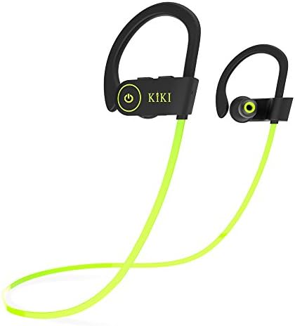 Bluetooth Headphones , Lakukoudou Wireless Sports Earphones w/ Mic, HD Stereo, Noise Cancelling IPX7 Waterproof Sweatproof Wireless Earbuds for Gym Running Workout 8 Hour Battery Headsets (Green)