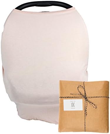 Baby Breastfeeding and Car Seat Cover – Multi-Use Infant Carrier Canopy and Nursing Cover – Great for Protection while Breast Feeding - (Blush Pattern)
