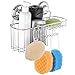 HASKO Shower Caddy Suction Cup, Shower Shelf with Soap Dish and Hooks Organizer, Suction Bathroom Shelf for Storage, Wall Mounted Basket, Silver