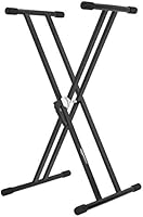 AmazonBasics Heavy-Duty Adjustable Keyboard and Piano Stand - Double-X