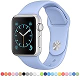FanTEK Soft Silicone Sport Style Replacement iwatch Strap for Apple Wrist Watch 42mm Models - Small/Medium - Lilac