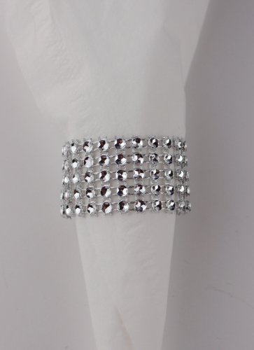 Set of 10 bling napkin rings - angel isabella
