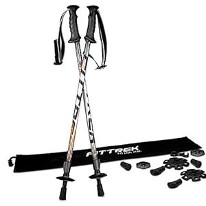 FitTrek Bergwandelstokken – Nordic Walking Stokken – Uitschuifbare Wandelstok – Telescopische Verstelbare Hiking Stokken…