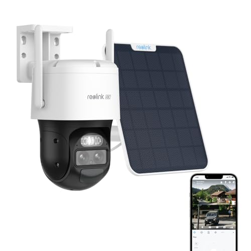 Reolink 4K PTZ Überwachungskamera Aussen Akku mit Auto-Tracking & Auto-Zoom, Dual Lens, 8MP Solar WLAN Kamera Outdoor, 2,4/5GHz WiFi, 30m Farbnachtsicht, KI-Erkennung, 360° View, TrackMix+Solarpanel thumbnail 1