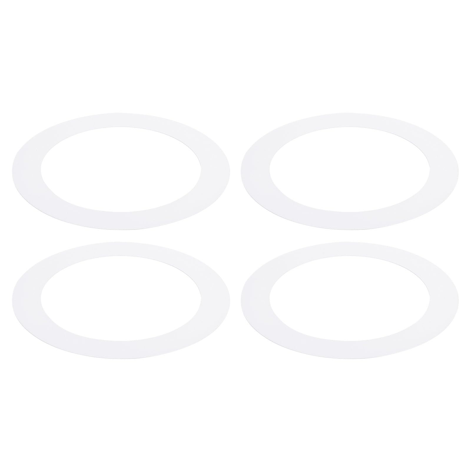 PATIKIL Goof Rings for 6-8" Inch Recessed Can Lighting Down Light, 4 Pcs Metal Goof Trim Rings Cover, Outer Diameter 8.62-inch, Inner Diameter 6.25-inch, Matte Finish White，Flush Mount