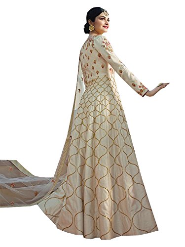 amiira women's silk anarkali gown