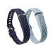 Cute Replacement Wristband Bracelet Strap/ Wireless Activity and Sleep Tracker Accessory Textured Bands Pack with Watchband Style Buckle For Fitbit Flex, One Size, Navy/ Baby Blue