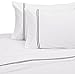 Amazon Brand – Pinzon 400-Thread-Count Egyptian Cotton Sateen Hotel Stitch Sheet Set - Full, Black