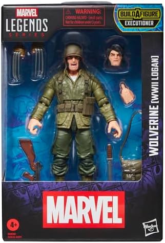 Hasbro Marvel Legends Series - Wolverine (WWII Logan), action figure ispirata ai fumetti degli X-Men