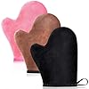 3-Pieces-Self-Tanning-Mitt-Self-Double-Sided-Self-Tanning-Gloves-Sunless-Tanning-Mittens-Mini-Finger-Face-Gloves-for-Self-Tanner-Sunless-Tanning-Mitt-Pink-Brown-Black 3 Pieces Self Tanning Mitt Self Double Sided Self Tanning Gloves Sunless Tanning Mittens Mini Finger Face Gloves for…