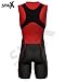 Sparx X Triathlon Suit Racing Tri Cycling Skin Suit Bike Swim Run (Red, Medium)