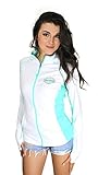 Harley-Davidson Womens Obscure Ice B&S Mock Neck Full Zip White Sweatshirt