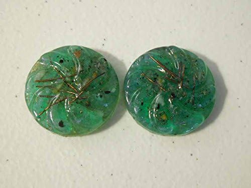 2 Mini Spirals Prosperity Green/Purple 24K Pwdr Crystal Orgone Generator Energy Accumulator 528Hz/7.83Hz/Advance Harmonics(Mini Spirals, Prosperity Green/Purple 24K PWDR)
