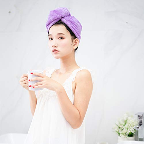 image for MIS1950s Microfiber Hair Towel Turban Wrap - Anti Frizz Absorbent & So