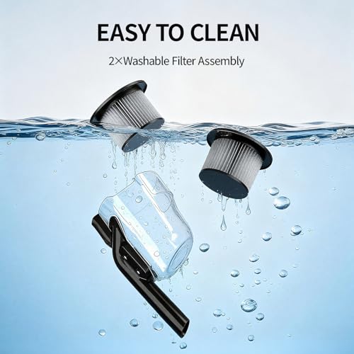 Gruecoinno Cordless Vacuum Cleaner for Dewalt 20V Battery, 500W Handheld Vacuum Cleaner with Washable Filter, Portable Stick Vacuum for Floor Carpet Car Hardwood Pet Hair Home(Battery Not Included)