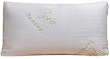 Bamboo Pillow - Shredded Memory Foam - Stay Cool Removable Cover With Zipper - Hotel Quality Hypoallergenic Pillow Relieves Snoring, Insomnia, Asthma, Neck Pain, TMJ, and Migraines (King)