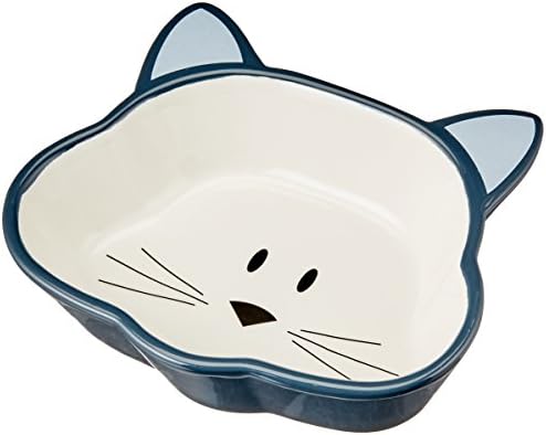 Cat Is Good, Ceramic Cat Dish, 5oz, Blue