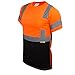 BFS8511 Class 3 High Visible Short Sleeve Black Bottom Safety T-Shirts with 2 Inch Replective Tape (Orange, XL)